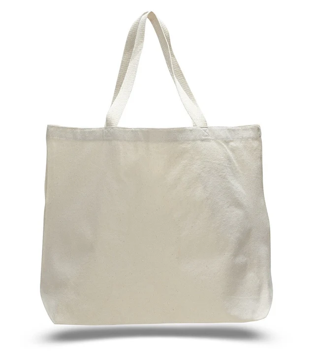 Bolsa de lona grande con manijas web largas